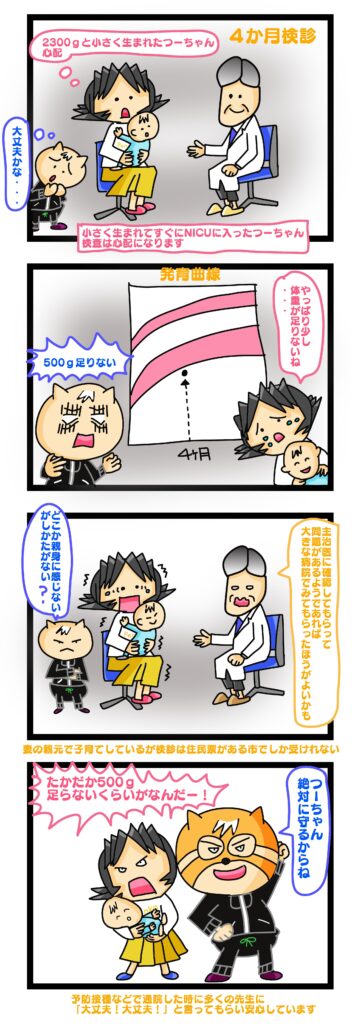 4ヶ月検診 体重　4ヶ月検診 体重 引っかかる